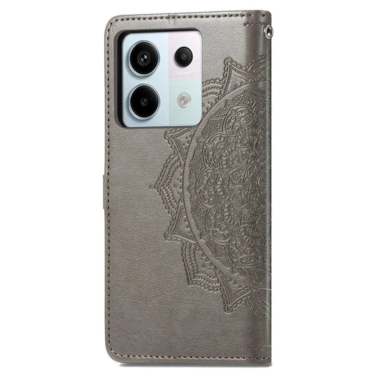 For Xiaomi Redmi Note 13 Pro 5G / Poco X6 5G Case Wallet PU Leather Mandala Phone Cover
