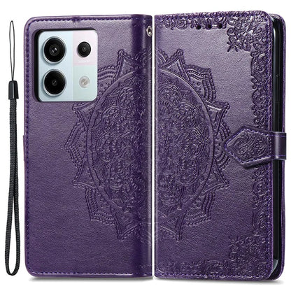 For Xiaomi Redmi Note 13 Pro 5G / Poco X6 5G Case Wallet PU Leather Mandala Phone Cover