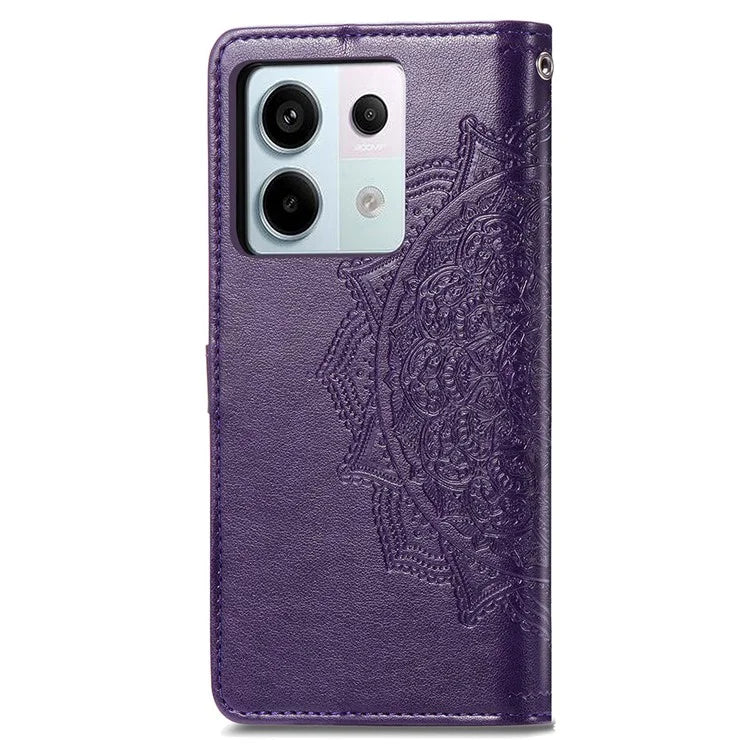 For Xiaomi Redmi Note 13 Pro 5G / Poco X6 5G Case Wallet PU Leather Mandala Phone Cover