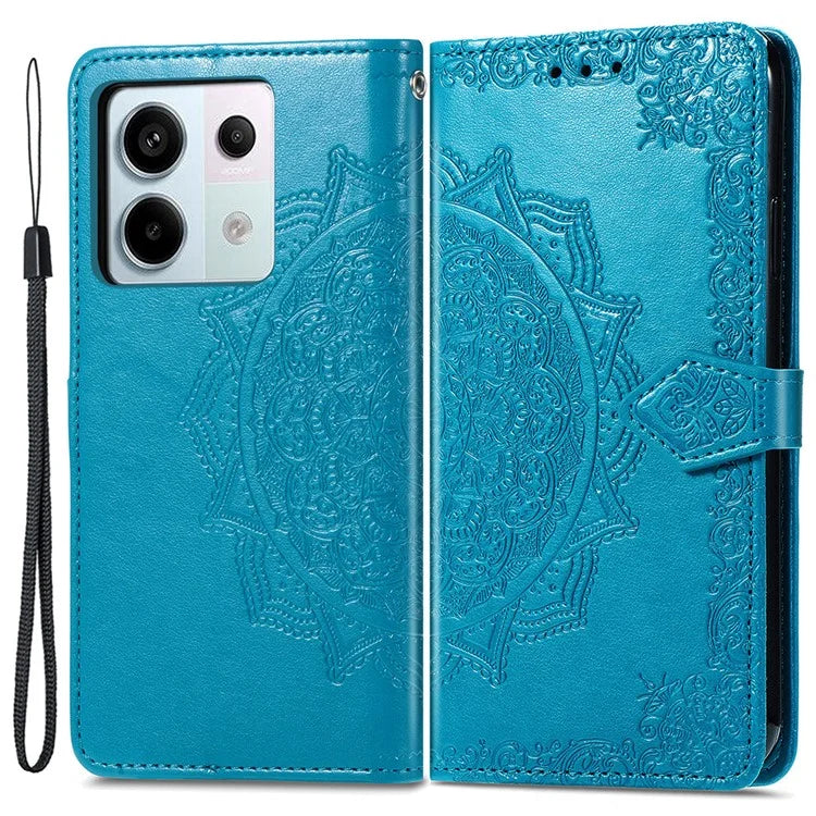 For Xiaomi Redmi Note 13 Pro 5G / Poco X6 5G Case Wallet PU Leather Mandala Phone Cover