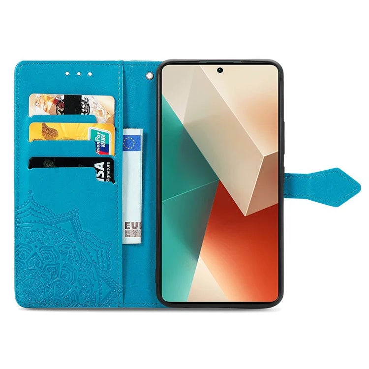 For Xiaomi Redmi Note 13 Pro 5G / Poco X6 5G Case Wallet PU Leather Mandala Phone Cover