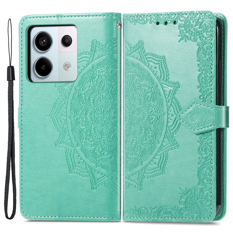 For Xiaomi Redmi Note 13 Pro 5G / Poco X6 5G Case Wallet PU Leather Mandala Phone Cover