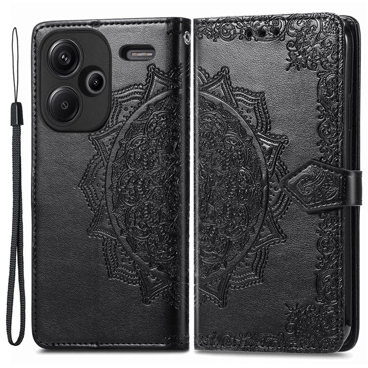 For Xiaomi Redmi Note 13 Pro+ 5G Case Mandala Leather Phone Cover with 3 Card Slots Wallet