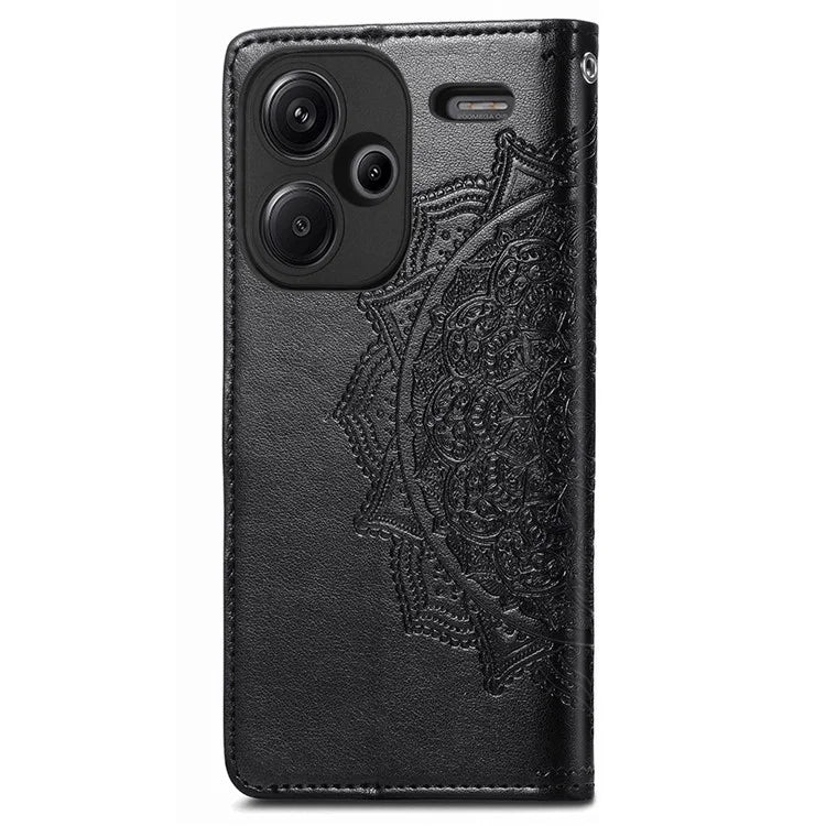 For Xiaomi Redmi Note 13 Pro+ 5G Case Mandala Leather Phone Cover with 3 Card Slots Wallet