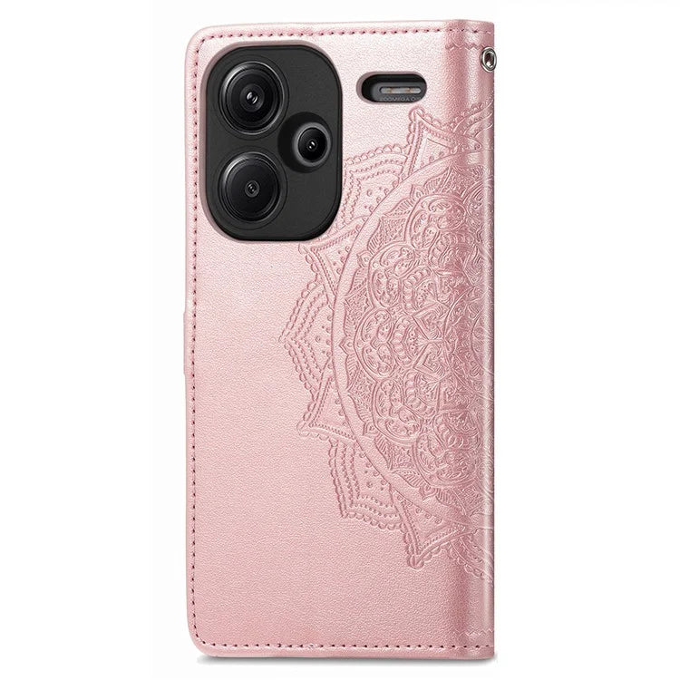For Xiaomi Redmi Note 13 Pro+ 5G Case Mandala Leather Phone Cover with 3 Card Slots Wallet