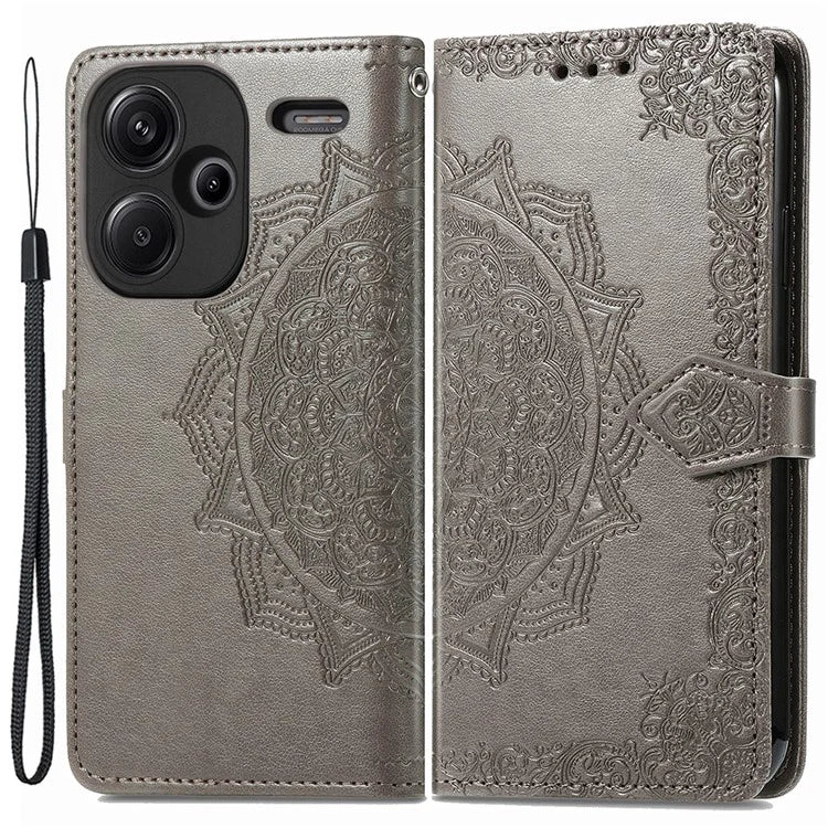 For Xiaomi Redmi Note 13 Pro+ 5G Case Mandala Leather Phone Cover with 3 Card Slots Wallet