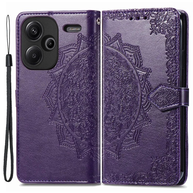 For Xiaomi Redmi Note 13 Pro+ 5G Case Mandala Leather Phone Cover with 3 Card Slots Wallet