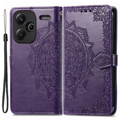 For Xiaomi Redmi Note 13 Pro+ 5G Case Mandala Leather Phone Cover with 3 Card Slots Wallet