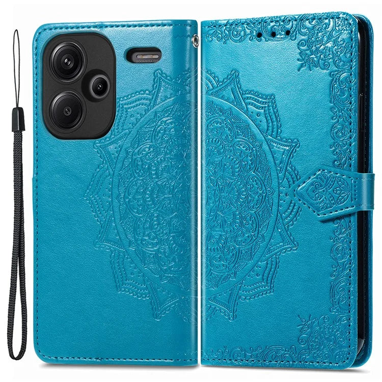 For Xiaomi Redmi Note 13 Pro+ 5G Case Mandala Leather Phone Cover with 3 Card Slots Wallet