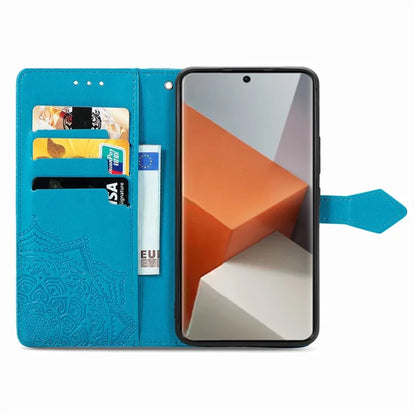 For Xiaomi Redmi Note 13 Pro+ 5G Case Mandala Leather Phone Cover with 3 Card Slots Wallet