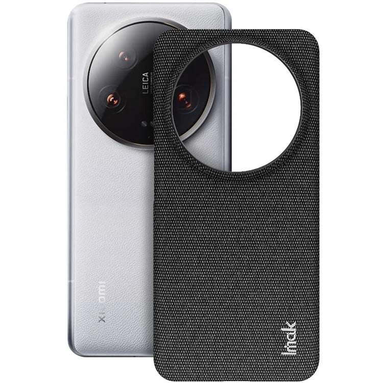 IMAK Ruiyi Series for Xiaomi 14 Ultra Phone Case Cloth Texture Leather Coated PC Back Cover