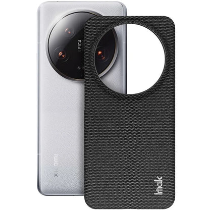 IMAK Ruiyi Series for Xiaomi 14 Ultra Phone Case Cloth Texture Leather Coated PC Back Cover