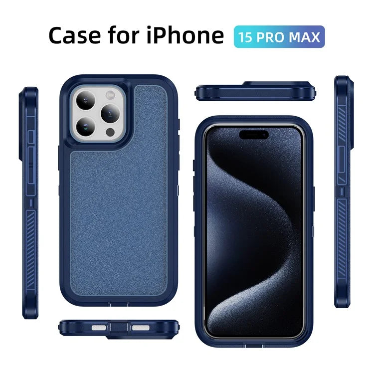 For iPhone 15 Pro Max Case TPU+PC Anti-drop Phone Cover Non-Slip Side Edge
