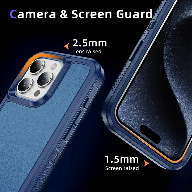 For iPhone 15 Pro Max Case TPU+PC Anti-drop Phone Cover Non-Slip Side Edge