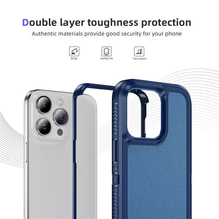For iPhone 15 Pro Max Case TPU+PC Anti-drop Phone Cover Non-Slip Side Edge