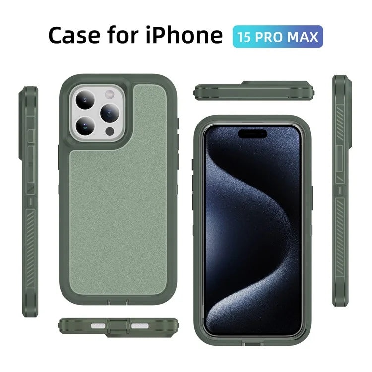 For iPhone 15 Pro Max Case TPU+PC Anti-drop Phone Cover Non-Slip Side Edge