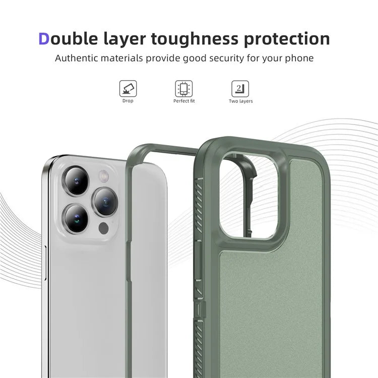For iPhone 15 Pro Max Case TPU+PC Anti-drop Phone Cover Non-Slip Side Edge