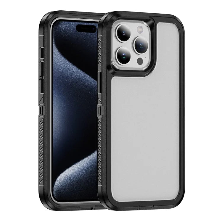 For iPhone 15 Pro Max Case TPU+PC Anti-drop Phone Cover Non-Slip Side Edge