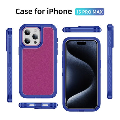 For iPhone 15 Pro Max Case TPU+PC Anti-drop Phone Cover Non-Slip Side Edge
