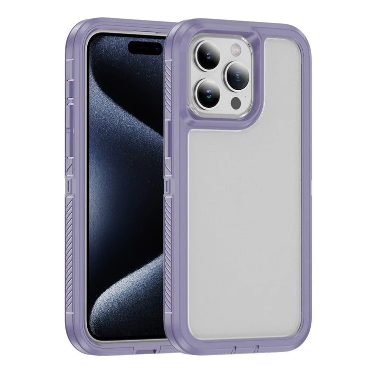 For iPhone 15 Pro Max Case TPU+PC Anti-drop Phone Cover Non-Slip Side Edge