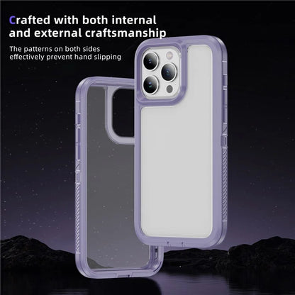 For iPhone 15 Pro Max Case TPU+PC Anti-drop Phone Cover Non-Slip Side Edge