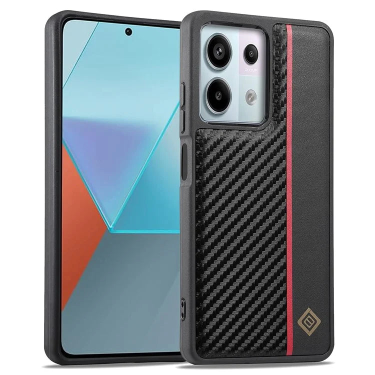 LC.IMEEKE For Xiaomi Redmi Note 13 Pro 4G / Poco M6 Pro 4G Case Carbon Fiber Texture Leather Coating Back Cover