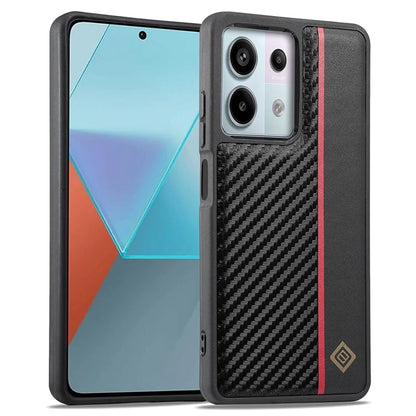 LC.IMEEKE For Xiaomi Redmi Note 13 Pro 4G / Poco M6 Pro 4G Case Carbon Fiber Texture Leather Coating Back Cover