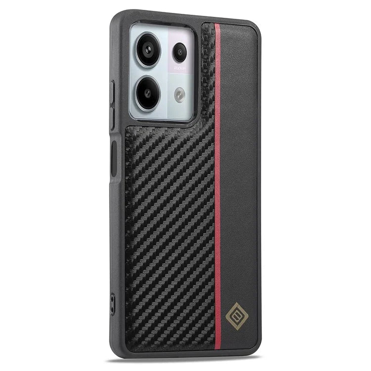 LC.IMEEKE For Xiaomi Redmi Note 13 Pro 4G / Poco M6 Pro 4G Case Carbon Fiber Texture Leather Coating Back Cover