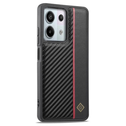 LC.IMEEKE For Xiaomi Redmi Note 13 Pro 4G / Poco M6 Pro 4G Case Carbon Fiber Texture Leather Coating Back Cover