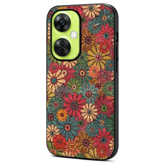 For OnePlus Nord CE 3 Lite 5G / Nord N30 5G Case Flower Pattern PU Leather Coating Phone Back Cover