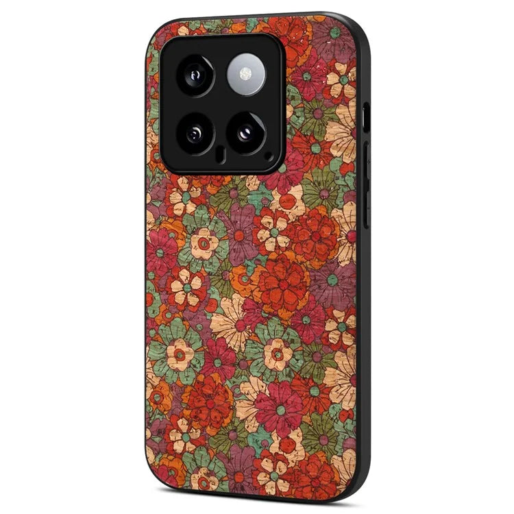 For Xiaomi 14 Case Leather+PC+TPU Pattern Printed Phone Cover