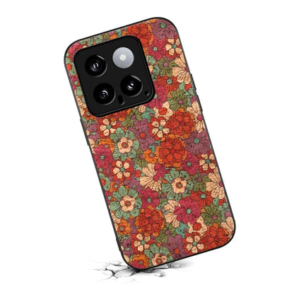 For Xiaomi 14 Case Leather+PC+TPU Pattern Printed Phone Cover
