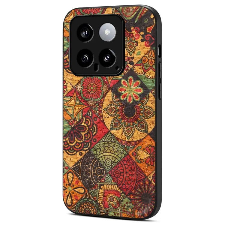 For Xiaomi 14 Case Leather+PC+TPU Pattern Printed Phone Cover