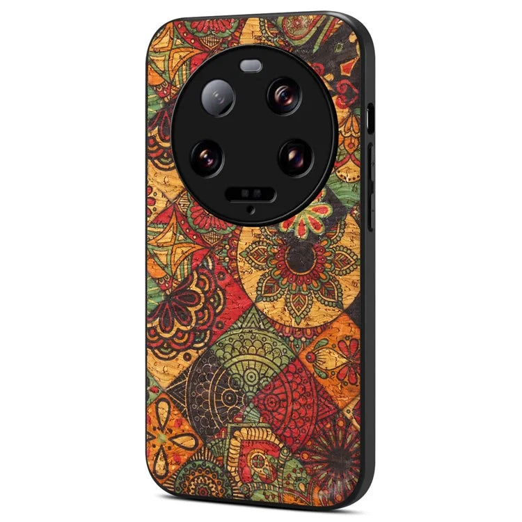 For Xiaomi 13 Ultra Floral Back Case Shockproof Leather+PC+TPU Phone Cover