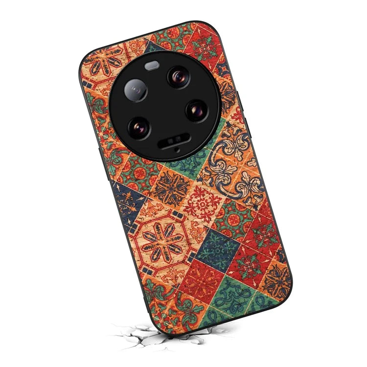 For Xiaomi 13 Ultra Floral Back Case Shockproof Leather+PC+TPU Phone Cover