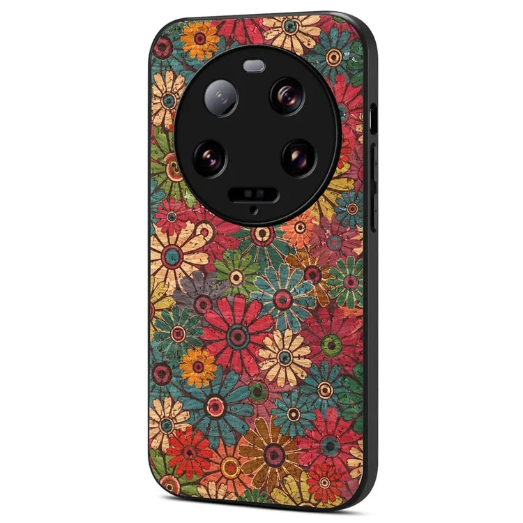 For Xiaomi 13 Ultra Floral Back Case Shockproof Leather+PC+TPU Phone Cover