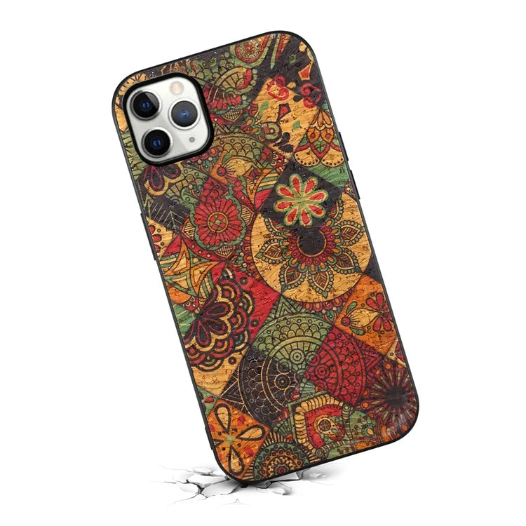 For iPhone 12 / 12 Pro Case Floral Series Drop Protective Leather Back Cover