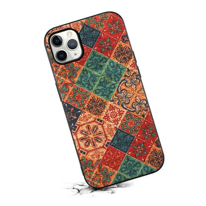 For iPhone 12 / 12 Pro Case Floral Series Drop Protective Leather Back Cover