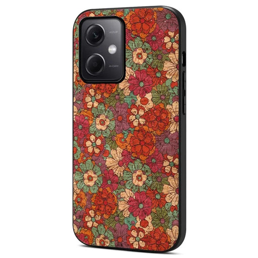 For Xiaomi Redmi Note 12 5G (China) / (India) / (Global) / Poco X5 5G Case Flower Pattern Printing PU+TPU+PC Slim Phone Cover