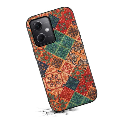 For Xiaomi Redmi Note 12 5G (China) / (India) / (Global) / Poco X5 5G Case Flower Pattern Printing PU+TPU+PC Slim Phone Cover