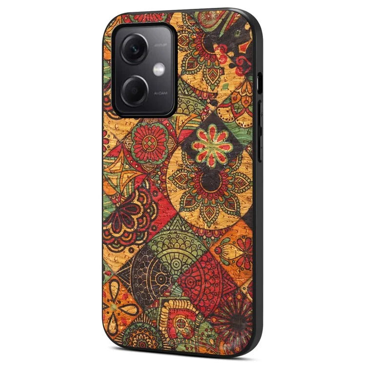 For Xiaomi Redmi Note 12 5G (China) / (India) / (Global) / Poco X5 5G Case Flower Pattern Printing PU+TPU+PC Slim Phone Cover