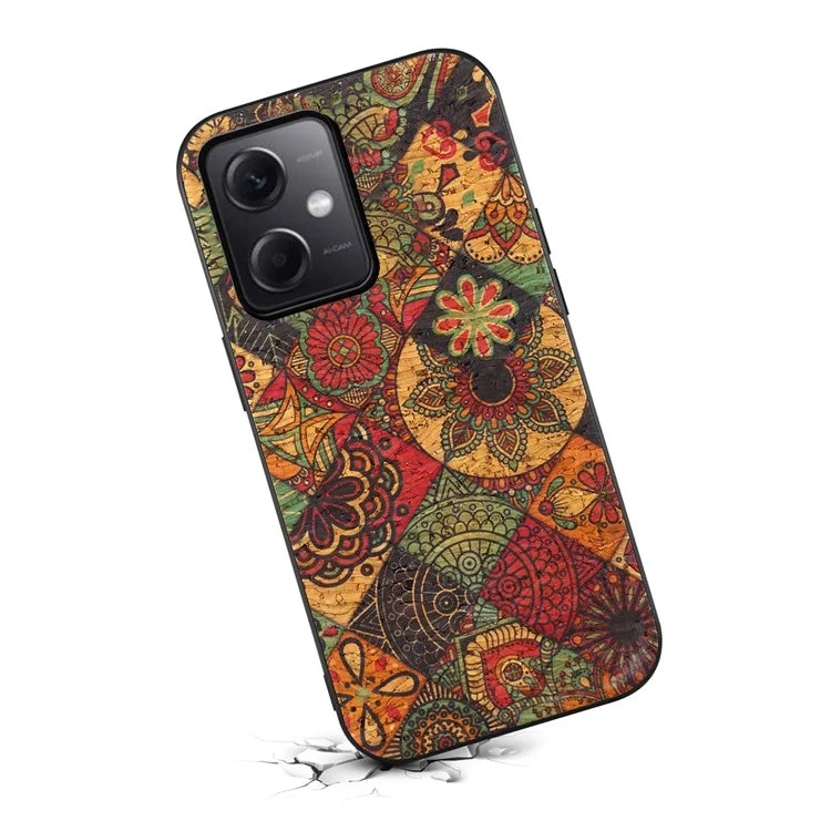 For Xiaomi Redmi Note 12 5G (China) / (India) / (Global) / Poco X5 5G Case Flower Pattern Printing PU+TPU+PC Slim Phone Cover