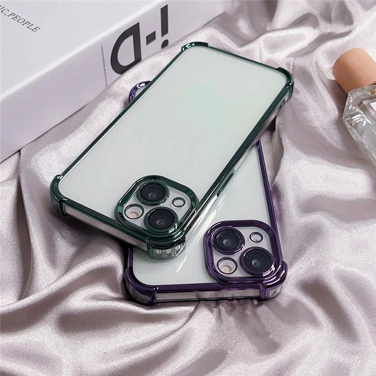 For iPhone 14 Case Corners Protection TPU Phone Cover with PVC Lens Film