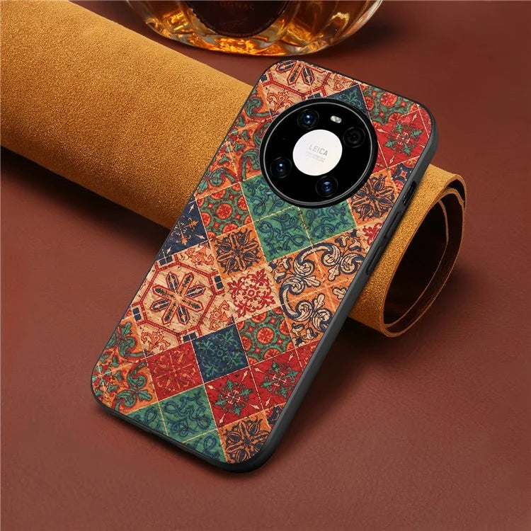 For Huawei Mate 40 Pro 5G Case Shockproof Phone Cover with Flower Pattern