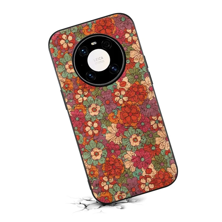 For Huawei Mate 40 Pro 5G Case Shockproof Phone Cover with Flower Pattern