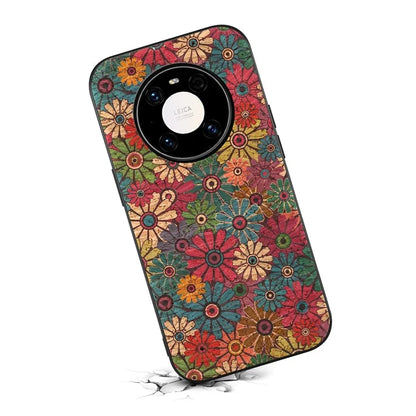 For Huawei Mate 40 Pro 5G Case Shockproof Phone Cover with Flower Pattern