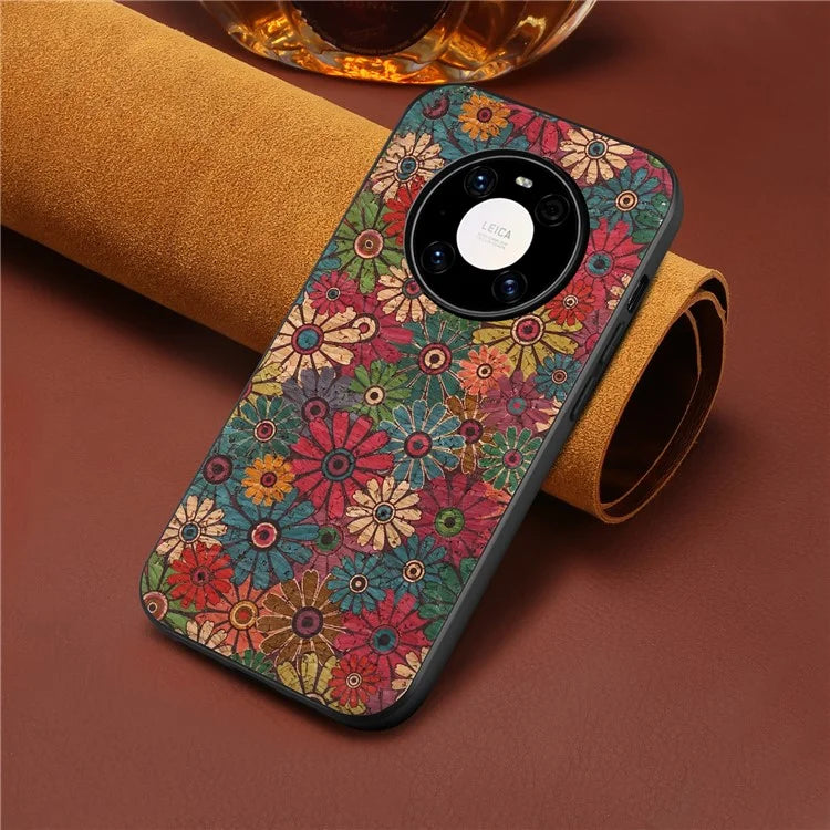 For Huawei Mate 40 Pro 5G Case Shockproof Phone Cover with Flower Pattern