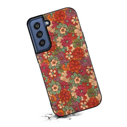 For Samsung Galaxy S21 FE 5G Case Four Seasons Flowers Anti-drop Phone Cover