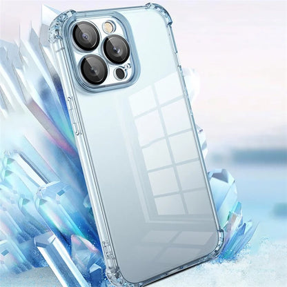 For iPhone 12 Pro Case Corner Protection TPU Phone Cover with Camera Lens Protector