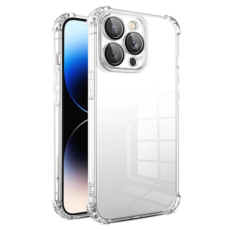 For iPhone 12 Pro Case Corner Protection TPU Phone Cover with Camera Lens Protector